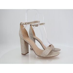 Sam Edelman Womens Yaro Sandals Ankle Strap Block Heel Gold Shimmer Size 11 Prom